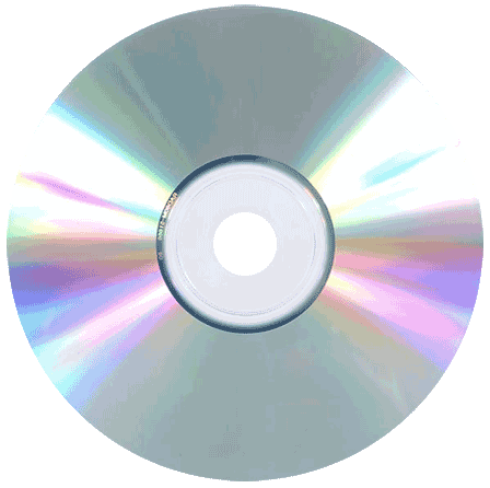 A CD spinning
